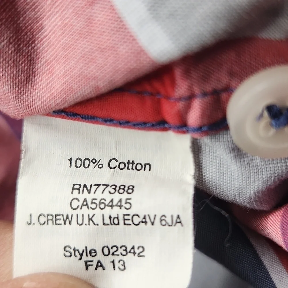 J Crew Men's Multicolor Checkered Shirt